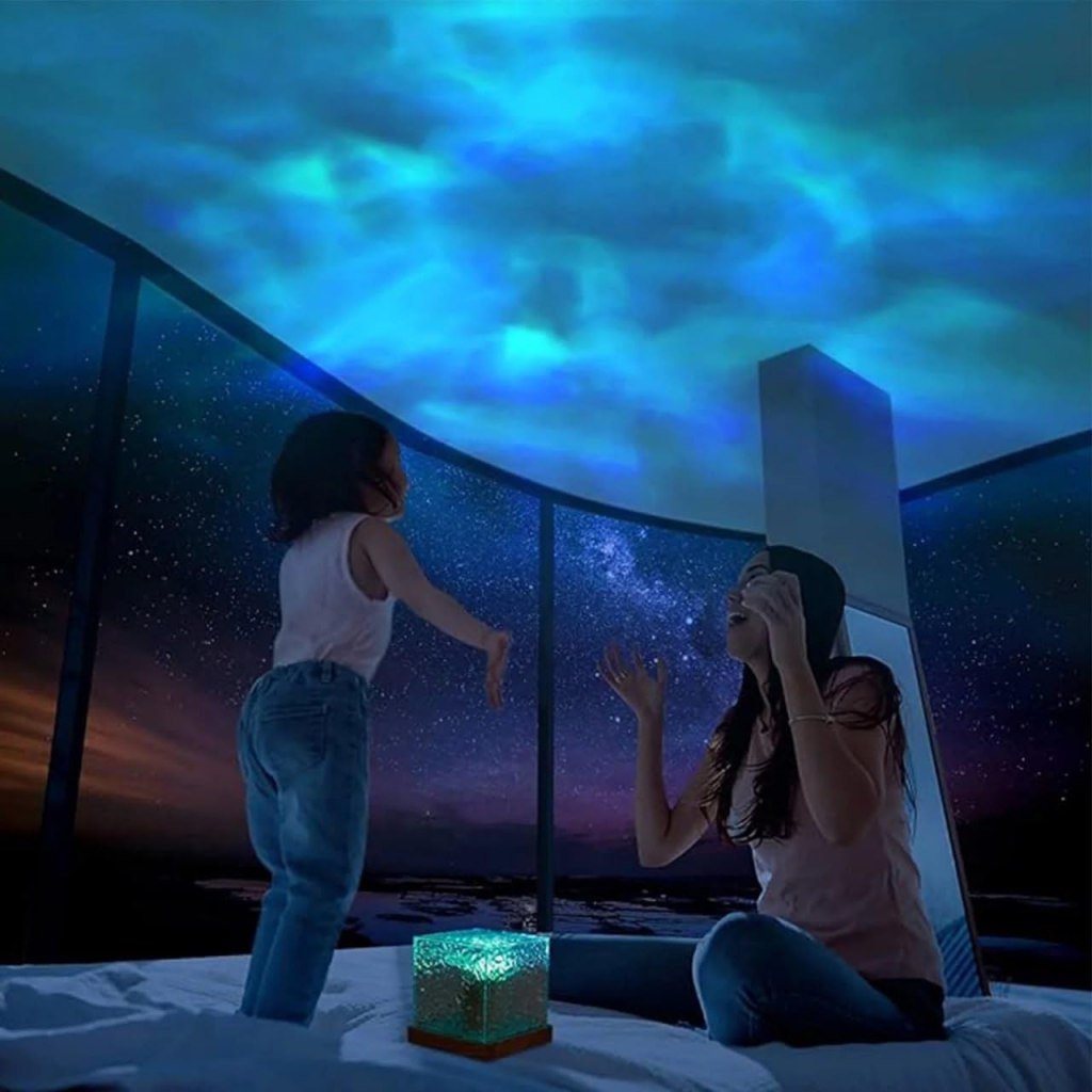 Ocean Wave 3D Water Ripple Lamp – Romantic USB Night Light & Decor