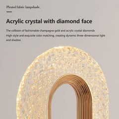 Elegant Crystal Oval Desk Lamp with Color-Changing Touch & Dimmable Brightness