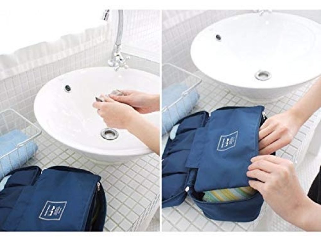 Multicolor 4-Pocket Travel Organizer Bags for Luggage & Laundry