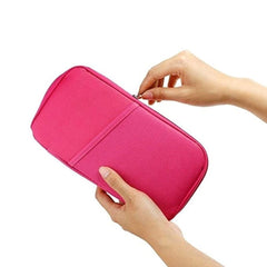 Travel Passport & Card Organizer Wallet with Zip – Multi-Purpose Travel Pouch
