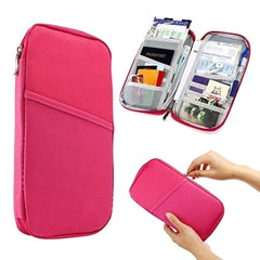 Travel Passport & Card Organizer Wallet with Zip – Multi-Purpose Travel Pouch