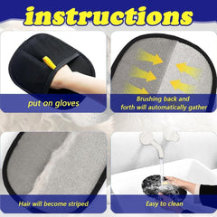 Pet Hair Removal Gloves – Electrostatic Dog & Cat Hair Remover (1 Pair)