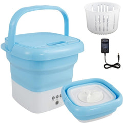 Portable Foldable Mini Washing Machine – Compact Travel Laundry Washer