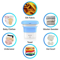 Portable Foldable Mini Washing Machine – Compact Travel Laundry Washer