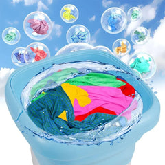Portable Foldable Mini Washing Machine – Compact Travel Laundry Washer
