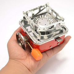 Portable Folding Camping Gas Stove – Lightweight Aluminum Picnic Stove for Outdoor Cooking