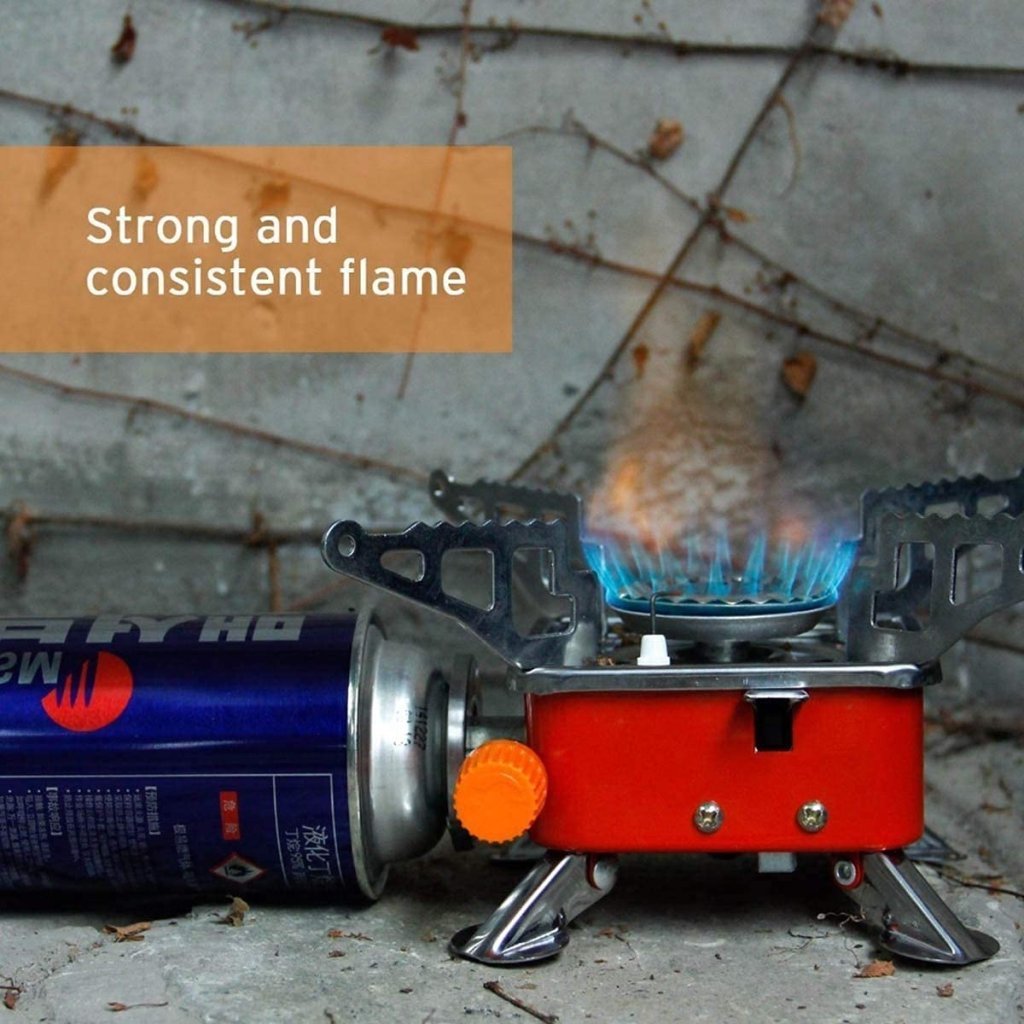 Portable Folding Camping Gas Stove – Lightweight Aluminum Picnic Stove for Outdoor Cooking