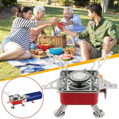 Portable Folding Camping Gas Stove – Lightweight Aluminum Picnic Stove for Outdoor Cooking