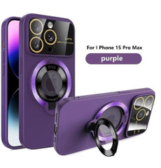 Purple iPhone 15 Pro Max Case with MagSafe & Invisible Stand