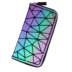Reflective Geometric Purse & Wallet for Women
