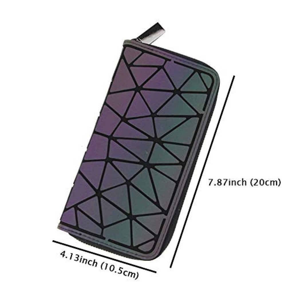 Reflective Geometric Purse & Wallet for Women