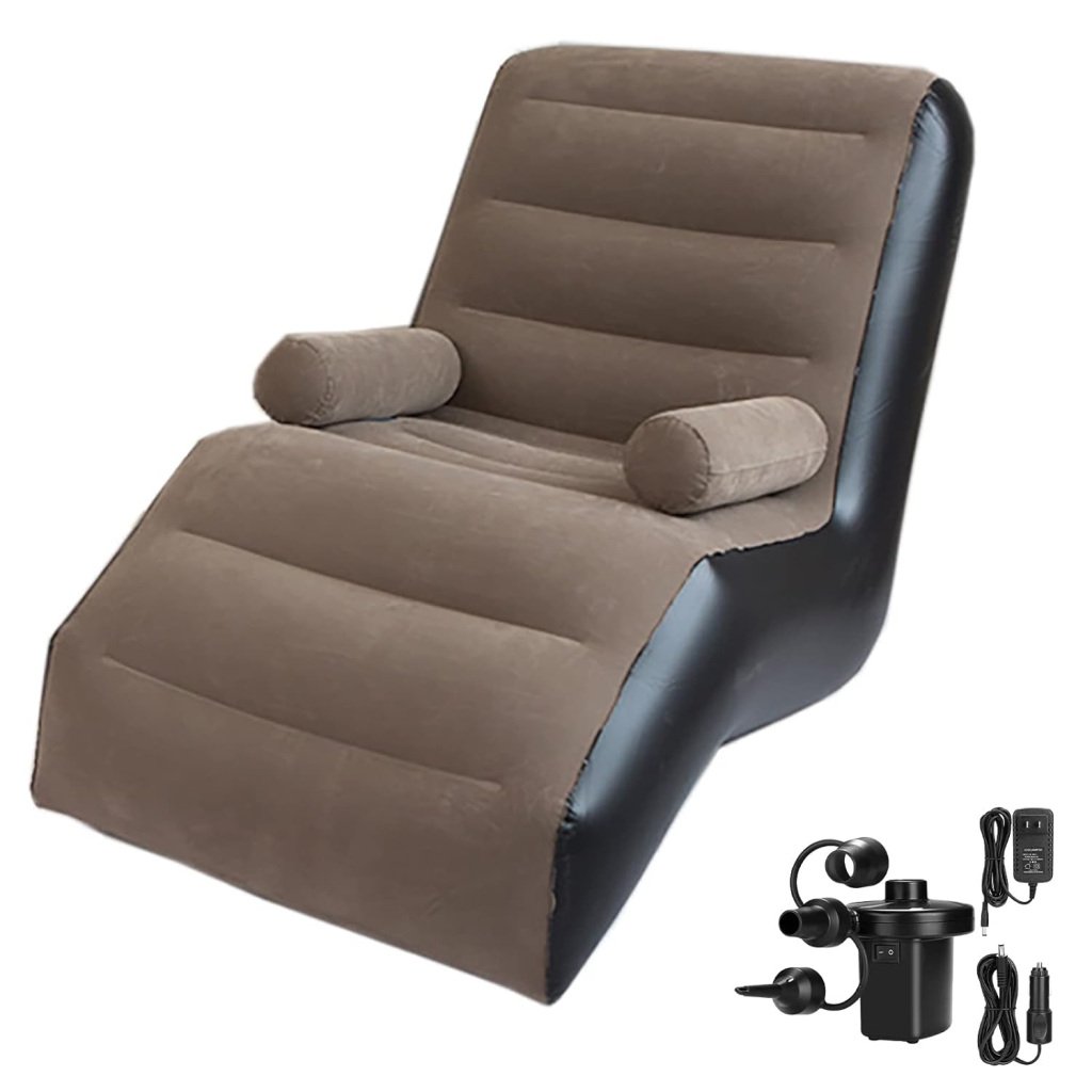 Comfortable S-Shape Inflatable Sofa Chair with Electric Pump & Sofa Bed Set