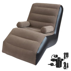 Comfortable S-Shape Inflatable Sofa Chair with Electric Pump & Sofa Bed Set