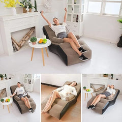 Comfortable S-Shape Inflatable Sofa Chair with Electric Pump & Sofa Bed Set