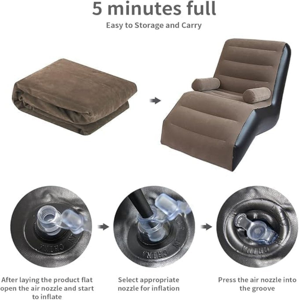 Comfortable S-Shape Inflatable Sofa Chair with Electric Pump & Sofa Bed Set