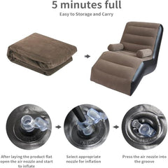 Comfortable S-Shape Inflatable Sofa Chair with Electric Pump & Sofa Bed Set