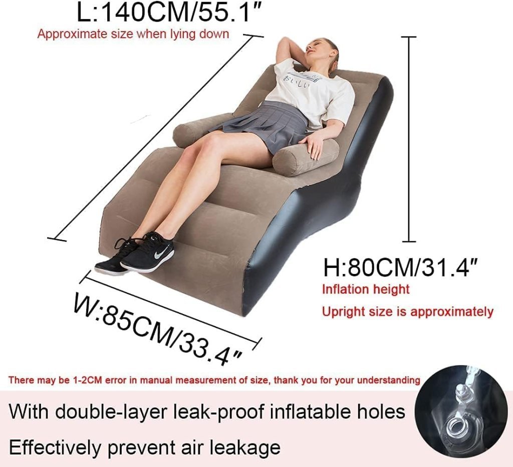 Comfortable S-Shape Inflatable Sofa Chair with Electric Pump & Sofa Bed Set