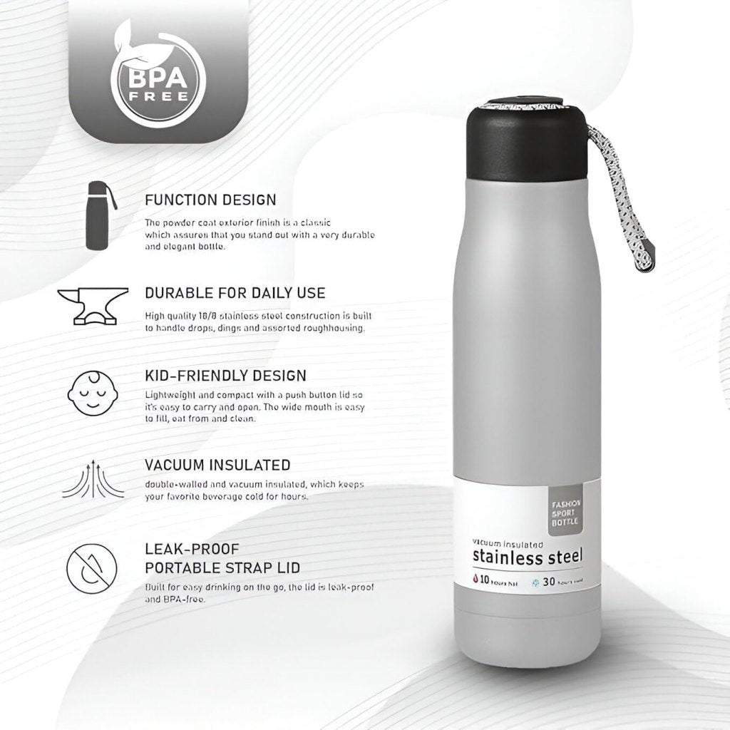 Premium 500ml Stainless Steel Vacuum Insulated Water Bottle