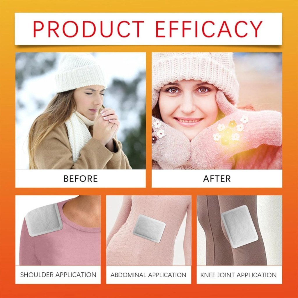 Self Heating Hand Warmer Patches – Pack of 10 Pairs, Long-Lasting, Safe & Disposable for Winter & Outdoor Activities