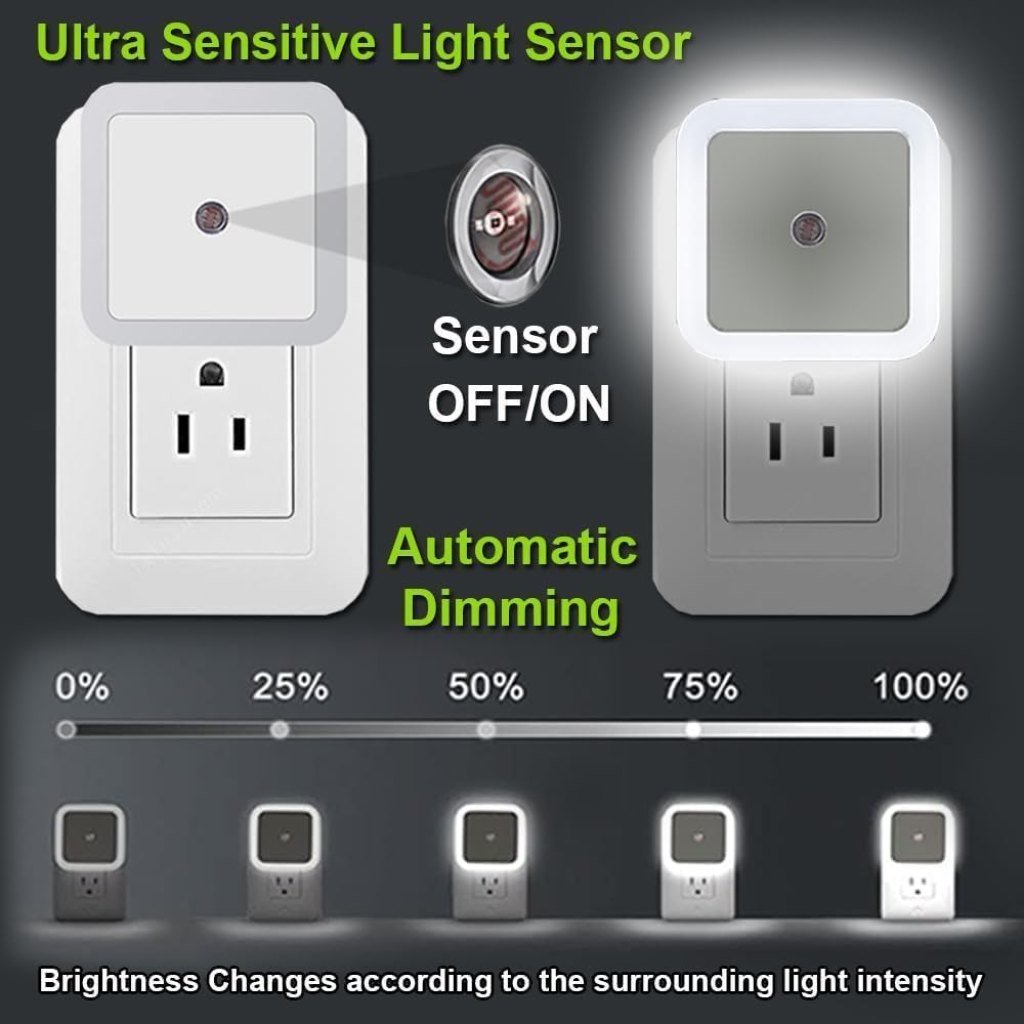 Smart Sensor Night Light – Auto ON/OFF, Energy Saving LED Lamp