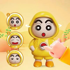 Shinchan Face Changing Keychain – 3 Expressions 3D Cartoon Toy, Durable Unisex Accessory