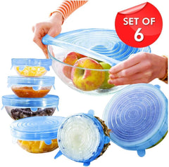 6-Piece Silicone Stretch Lids Set