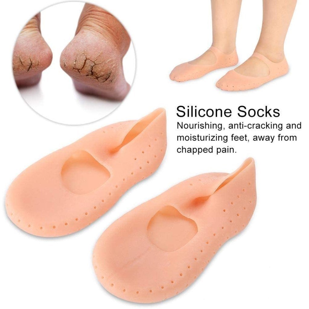 Silicone Foot Socks for Dry Cracked Heels – Moisturizing & Heel Repair (Free Size)