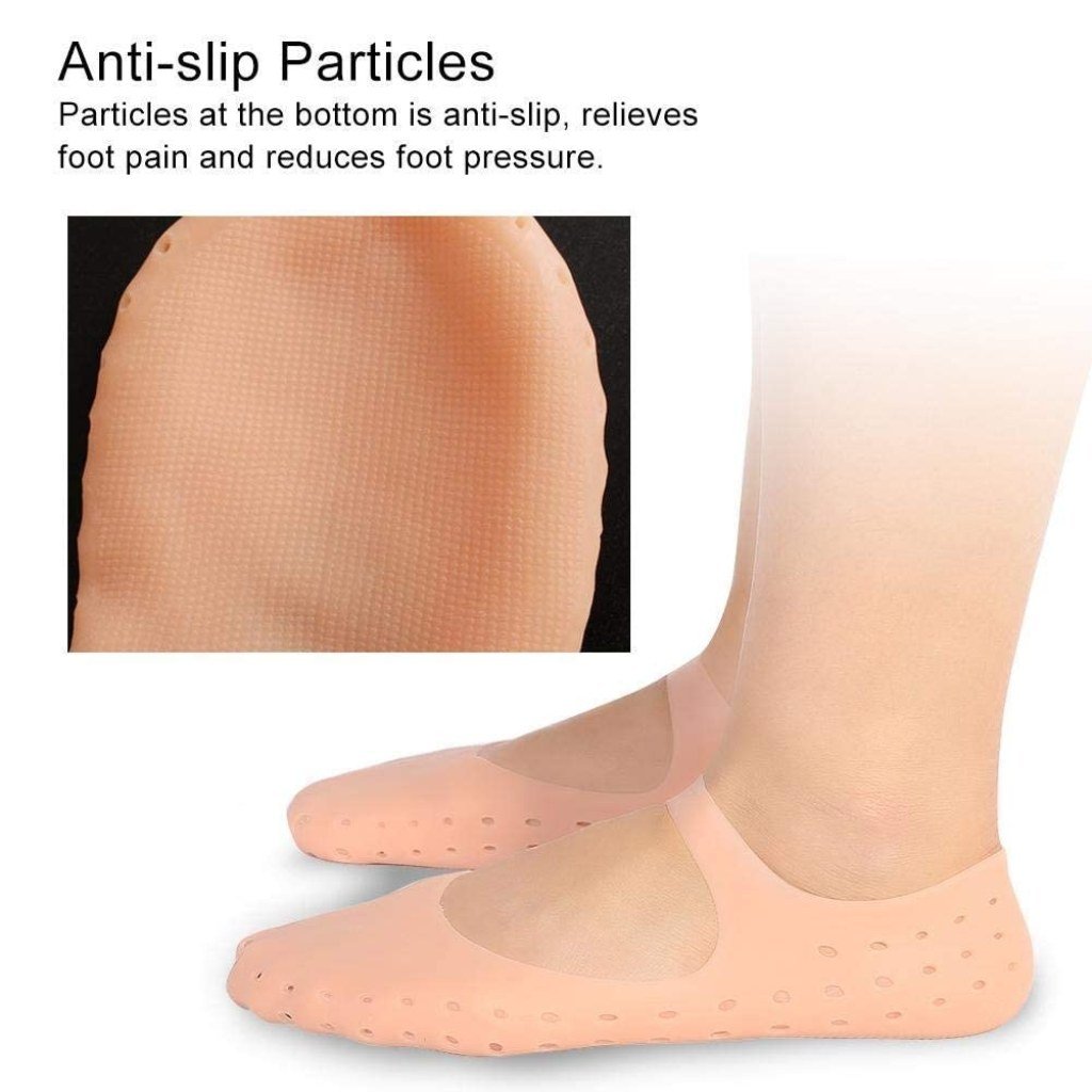 Silicone Foot Socks for Dry Cracked Heels – Moisturizing & Heel Repair (Free Size)