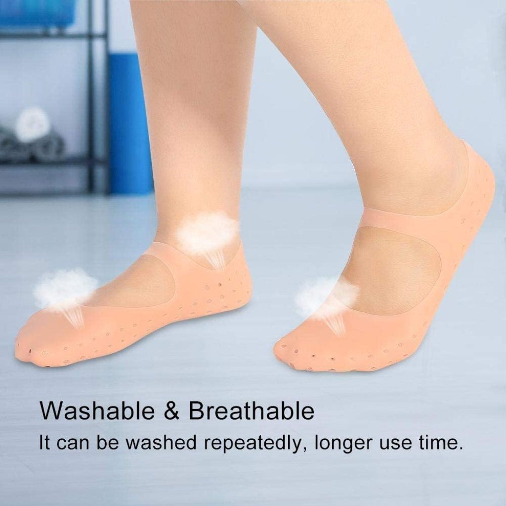 Silicone Foot Socks for Dry Cracked Heels – Moisturizing & Heel Repair (Free Size)
