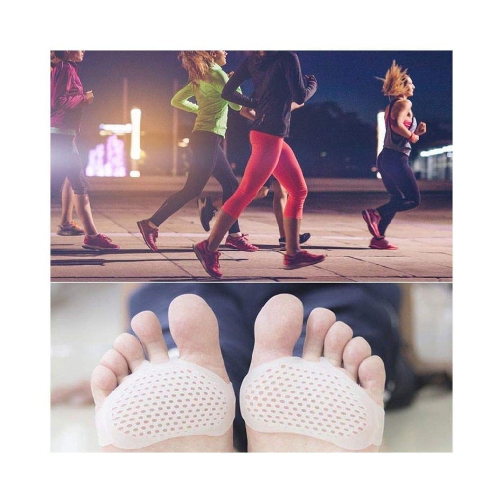 Silicone Gel Toe & Heel Sleeves – Anti-Skid Forefoot Pads for Pain Relief & Skin Repair (Free Size)