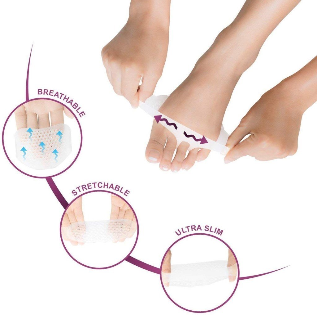 Silicone Gel Toe & Heel Sleeves – Anti-Skid Forefoot Pads for Pain Relief & Skin Repair (Free Size)