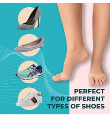 Silicone Gel Toe & Heel Sleeves – Anti-Skid Forefoot Pads for Pain Relief & Skin Repair (Free Size)