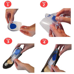 Silicone Heel Gel Insole for Plantar Fasciitis & Heel Pain Relief (1 Pair)