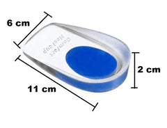 Silicone Heel Gel Insole for Plantar Fasciitis & Heel Pain Relief (1 Pair)