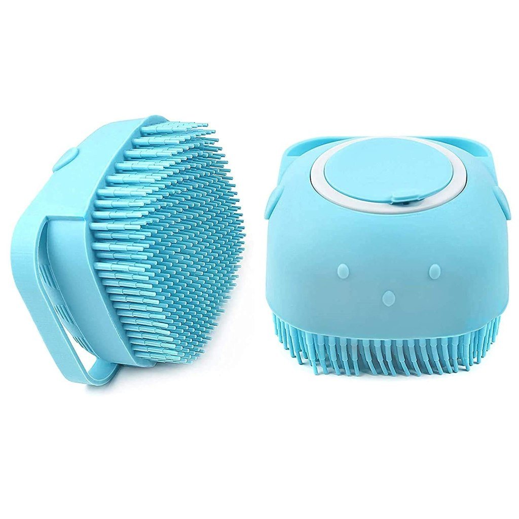 Multicolor Silicone Shower Bath Brush with Shampoo Dispenser – Gentle Deep Clean & Massage
