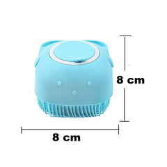 Multicolor Silicone Shower Bath Brush with Shampoo Dispenser – Gentle Deep Clean & Massage