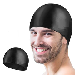 Multicolor Silicone Swimming Cap for Adults – Non-Slip, Waterproof, Comfortable Fit