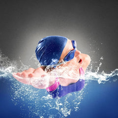 Multicolor Silicone Swimming Cap for Adults – Non-Slip, Waterproof, Comfortable Fit