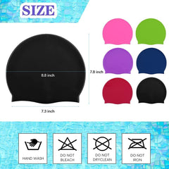 Multicolor Silicone Swimming Cap for Adults – Non-Slip, Waterproof, Comfortable Fit