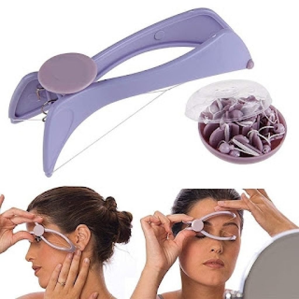 Silique Eyebrow & Body Hair Removal Kit – Threading & Tweezers (Purple)