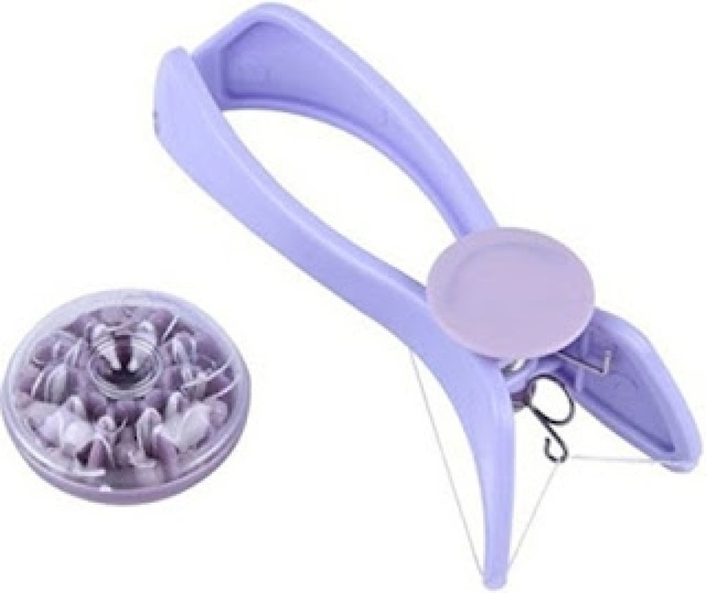 Silique Eyebrow & Body Hair Removal Kit – Threading & Tweezers (Purple)