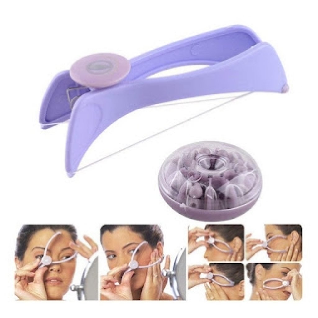 Silique Eyebrow & Body Hair Removal Kit – Threading & Tweezers (Purple)