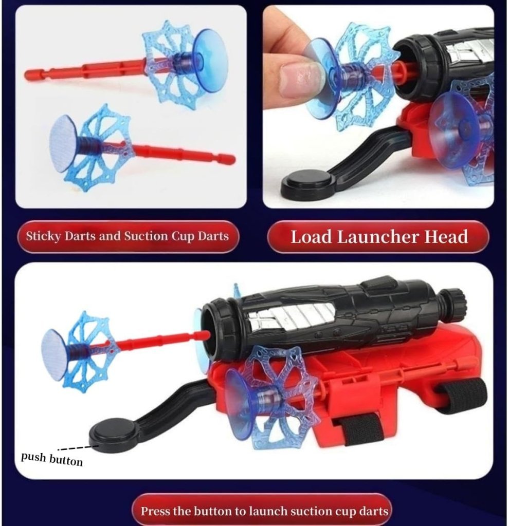 Spider Web Shooter Toy for Kids – Spiderman Hand Glove & Launcher Set