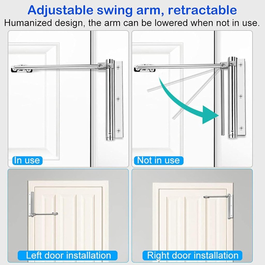 Heavy Duty Spring Door Closer – Adjustable, Indoor & Outdoor Use