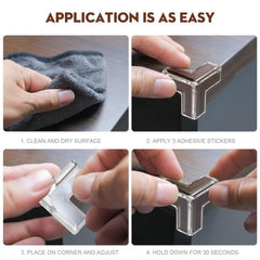 T-Shape Baby Corner Protector – Transparent, Soft Silicone Edge Guard for Child Safety