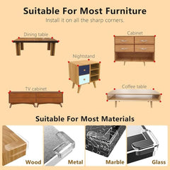 T-Shape Baby Corner Protector – Transparent, Soft Silicone Edge Guard for Child Safety