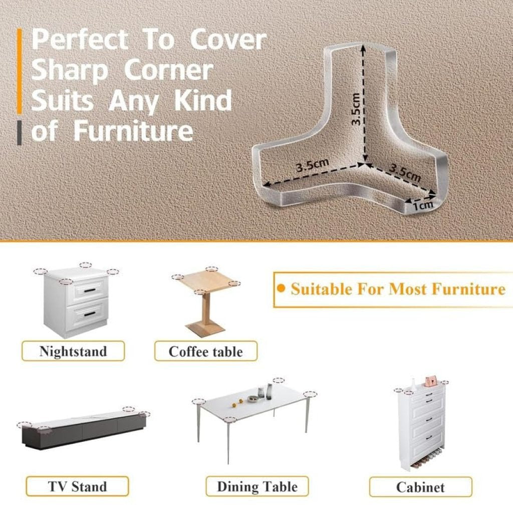 T-Shape Baby Corner Protector – Transparent, Soft Silicone Edge Guard for Child Safety