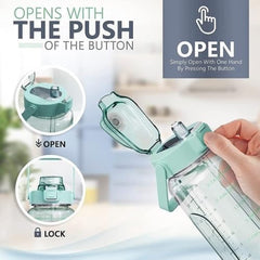Motivational Transparent Water Bottle Set – 3 Pack, 2000ml, 700ml, 300ml