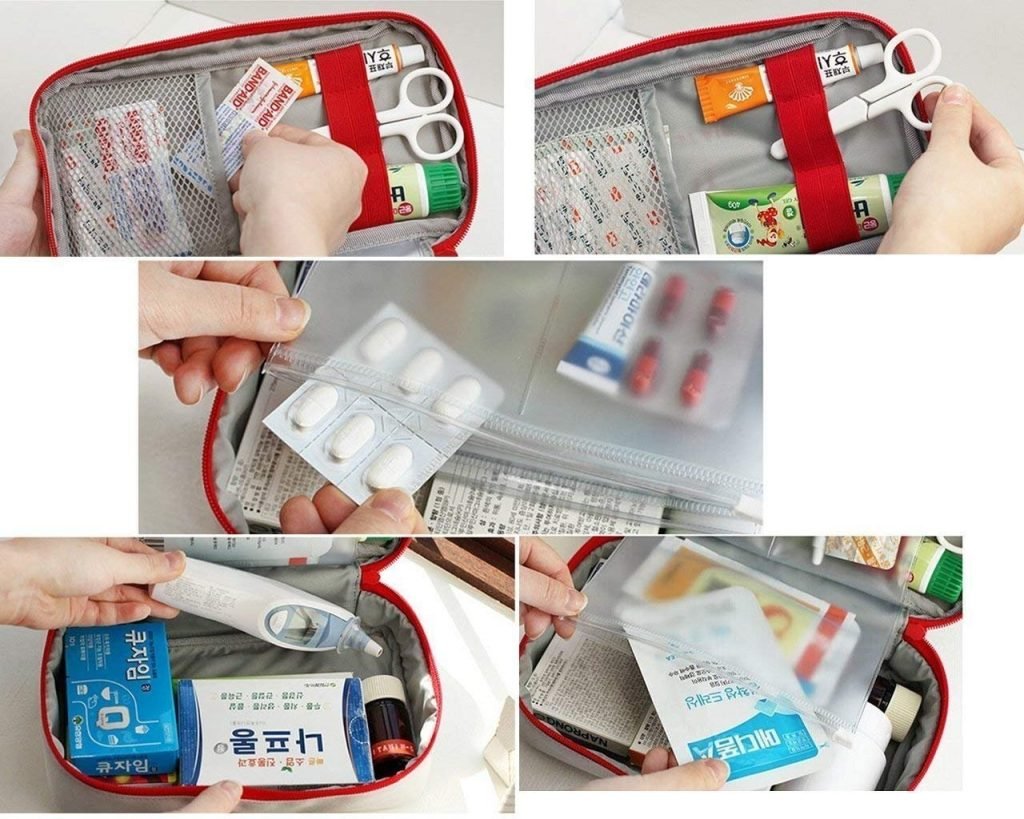 Travel First Aid Kit Pouch – Emergency Medical Organizer for Travel & Home