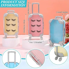 Mini Trolley Cosmetic Case for Makeup, Jewelry & Lashes – Travel Organizer